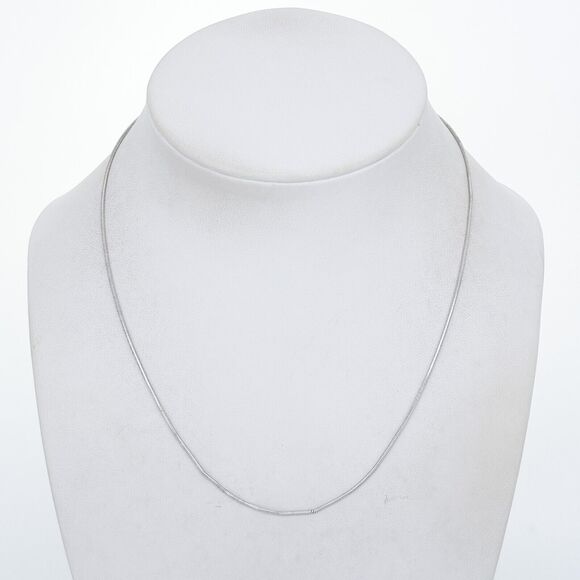KINKED Vintage Italy Sterling Silver 925 1.0mm Snake Chain Necklace 16" - Picture 1 of 3